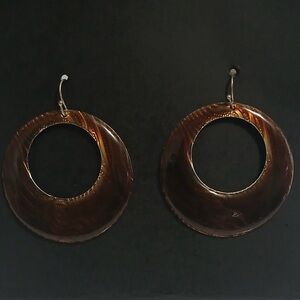 Elegant Brown Hoop Earrings